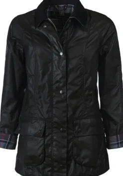 Barbour Beadnell naisten öljykangastakki, musta| Öljykangas- Ja Vahatakit