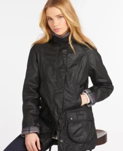 Barbour Beadnell naisten öljykangastakki, musta| Öljykangas- Ja Vahatakit