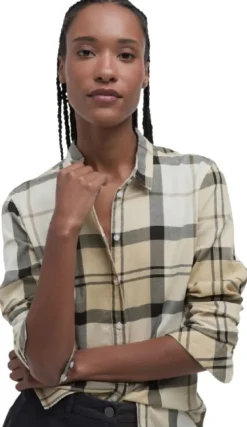 Barbour Bredon Check Shirt naisten paita, Safari Tartan| Flanelli- Ja Kauluspaidat