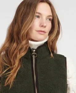 Barbour Liivit^Burford Fleece naisten fleeceliivi, vihreä