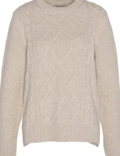 Barbour Pitkähihaiset Paidat^Burne Crew naisten paita, Oatmeal/Hessian Tart