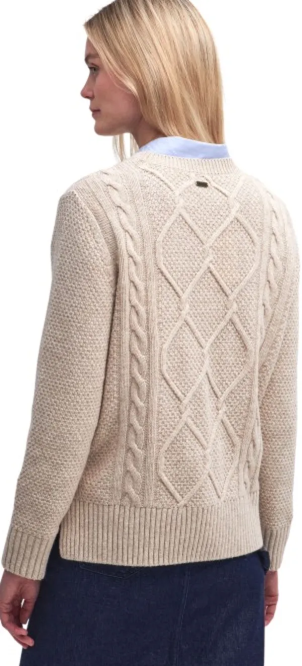 Barbour Pitkähihaiset Paidat^Burne Crew naisten paita, Oatmeal/Hessian Tart