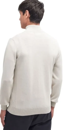 Barbour Cotton Half Zip Knitted Jumper neulepaita, Mist| Pitkähihaiset Paidat