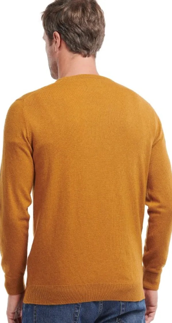 Barbour Essential Lambswool Crew Neck lampaanvillapaita, Copper| Pitkähihaiset Paidat
