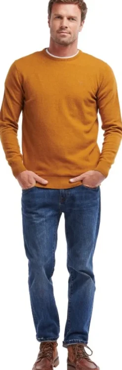 Barbour Essential Lambswool Crew Neck lampaanvillapaita, Copper| Pitkähihaiset Paidat