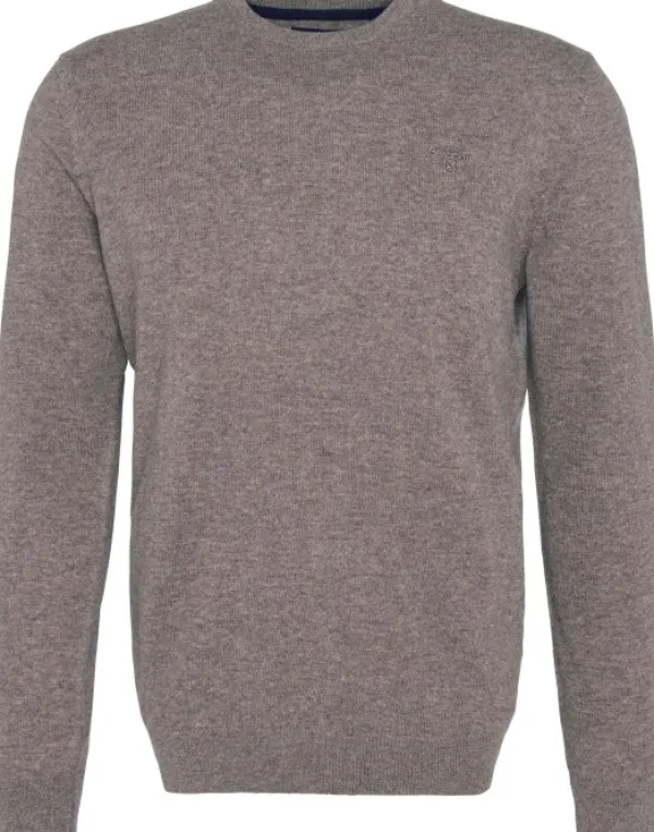 Barbour Pitkähihaiset Paidat^Essential Lambwool Crew villapaita, Dark Stone