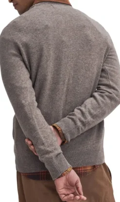 Barbour Pitkähihaiset Paidat^Essential Lambwool Crew villapaita, Dark Stone