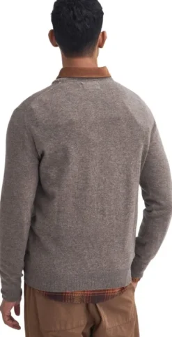 Barbour Pitkähihaiset Paidat^Essential Lambwool Crew villapaita, Dark Stone