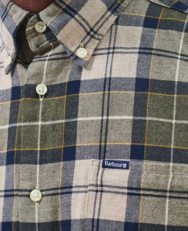 Barbour Flanelli- Ja Kauluspaidat^Fortrose Tailored Shirt puuvillapaita, Forest Mist