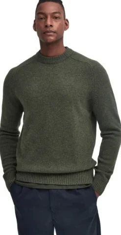 Barbour Pitkähihaiset Paidat^Grangetown Crew villapaita, Mid Olive