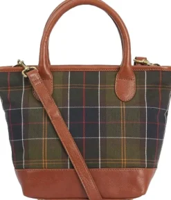 Barbour Katrine Leather Tote Bag laukku, Classic Tartan| Olkalaukut