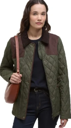 Barbour Keeper Wear Quilt naisten takki, Olive| Ulkoilutakit