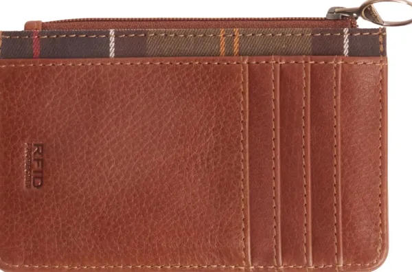 Barbour Laire Card holder korttikotelo, Brown/Classic| Reppujen Ja Laukkujen Tarvikkeet