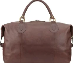 Barbour Varustekassit^Leather Medium Travel Explorer Bag laukku, Dark Brown