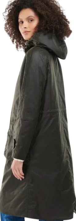 Barbour Long Cannich Wax Jacket naisten vahatakki, Olive/Classic| Öljykangas- Ja Vahatakit