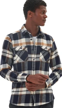 Barbour Flanelli- Ja Kauluspaidat^Mountain Tailored Shirt paita, Navy