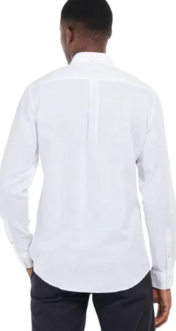 Barbour Nelson Tailored Fit Shirt paita, White| Flanelli- Ja Kauluspaidat