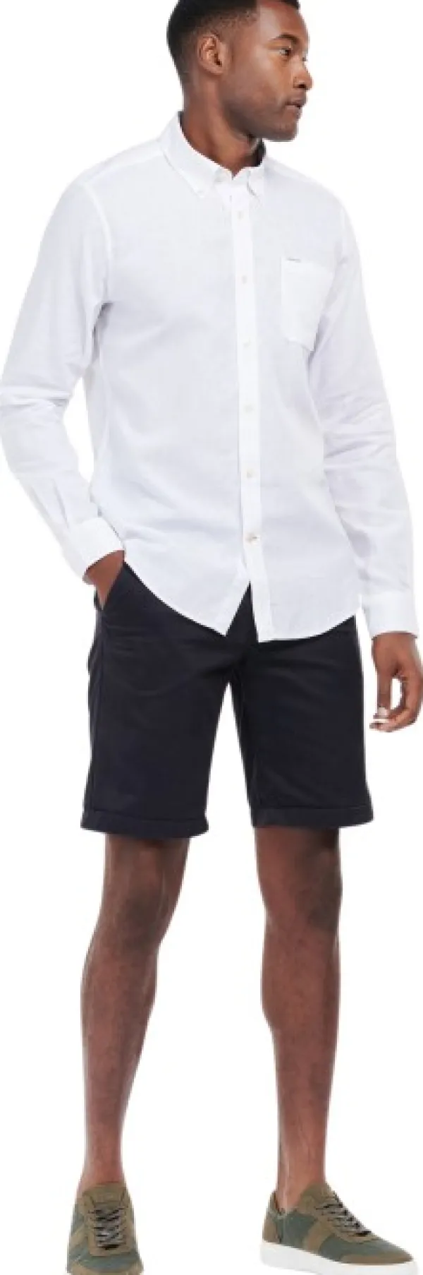 Barbour Nelson Tailored Fit Shirt paita, White| Flanelli- Ja Kauluspaidat