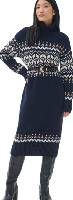 Barbour Patrisse Knit Dress naisten neulemekko, Navy| Tunikat, Mekot Ja Hameet