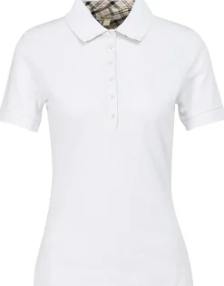 Barbour Portsdown Top naisten pikeepaita, White/Platinum| T-paidat Ja Pikeepaidat