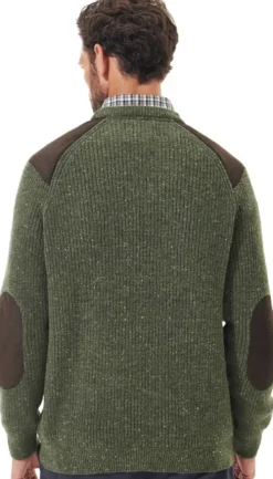 Barbour Raisthorpe Crew neulepusero, Olive| Pitkähihaiset Paidat