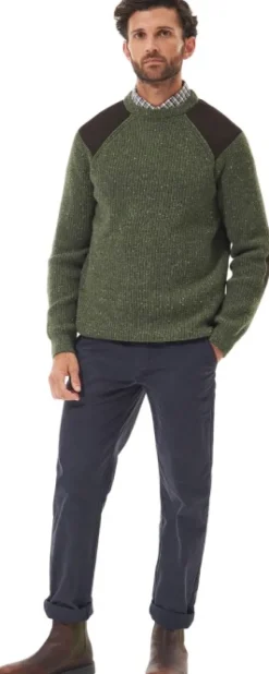 Barbour Raisthorpe Crew neulepusero, Olive| Pitkähihaiset Paidat