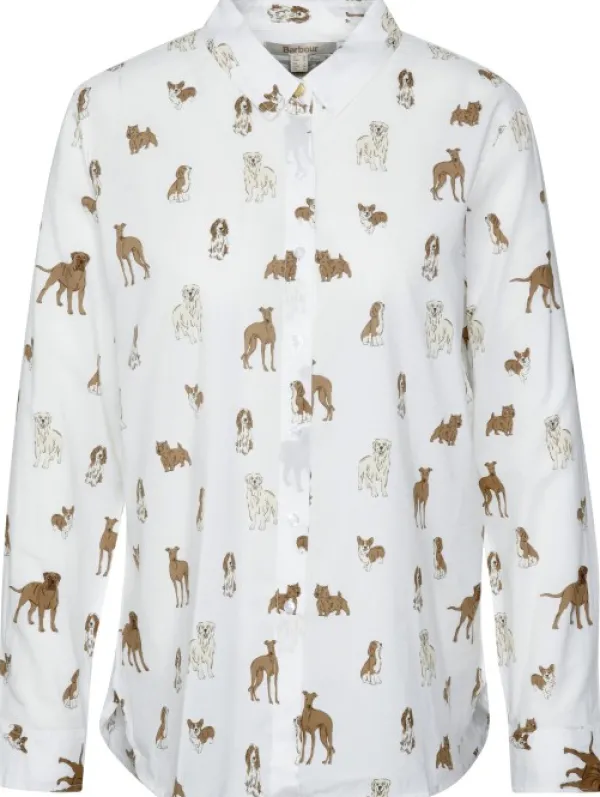 Barbour Safari Shirt naisten paita, Dog Print| Flanelli- Ja Kauluspaidat