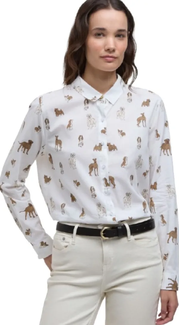 Barbour Safari Shirt naisten paita, Dog Print| Flanelli- Ja Kauluspaidat