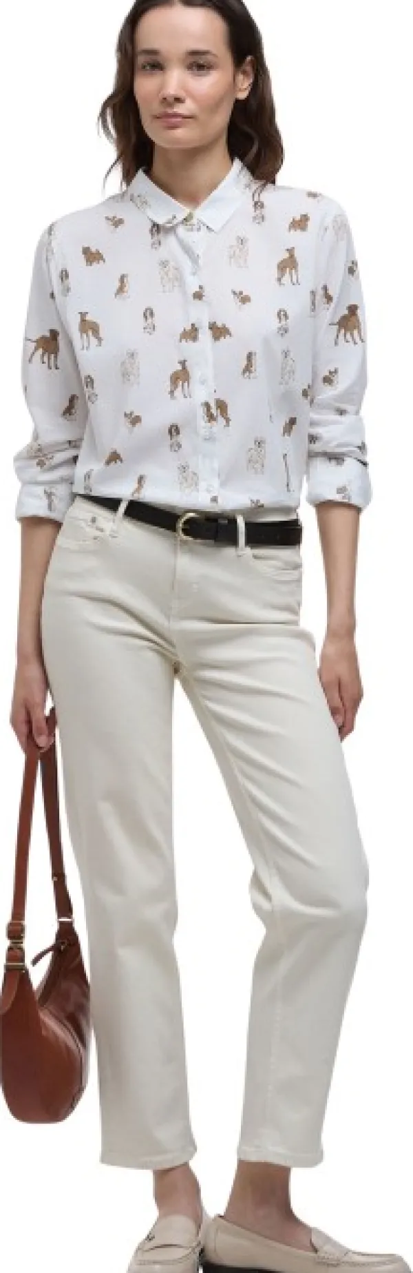 Barbour Safari Shirt naisten paita, Dog Print| Flanelli- Ja Kauluspaidat