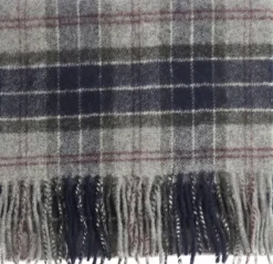 Barbour Tartan Lambswool Scarf villahuivi, Black Slate Tartan| Metsästysasusteet/Kaulahuivit Metsälle