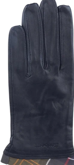 Barbour Käsineet/Hanskat^Tartan Leather Glove naisten käsine, Black