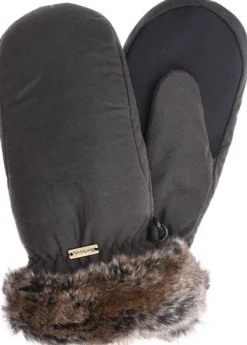 Barbour Wax with Fur Trim Mittens naisten kintaat, maastonvihreä| Metsästyskäsineet