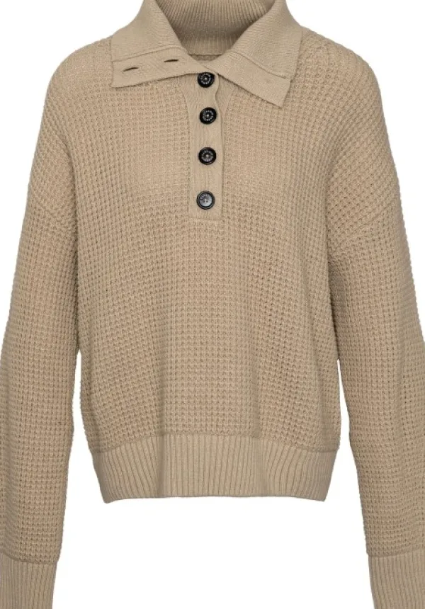 Barbour Pitkähihaiset Paidat^Woodside Knit naisten pusero, Oatmeal/Hessian Tart