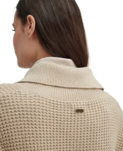 Barbour Pitkähihaiset Paidat^Woodside Knit naisten pusero, Oatmeal/Hessian Tart