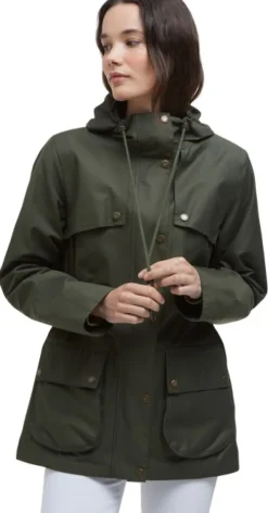Barbour Kuori- Ja Sadetakit^W's Dallas Waterproof Jacket Olive/Ancient Tartan