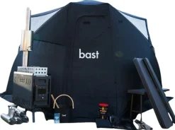 Bast Sauna Teltat/Telttatarvikkeet^Björk Premium Bastutält & Kamin 8-10 p