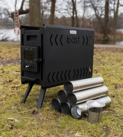 Bast Sauna Teltat/Telttatarvikkeet^Björk Premium Bastutält & Kamin 8-10 p