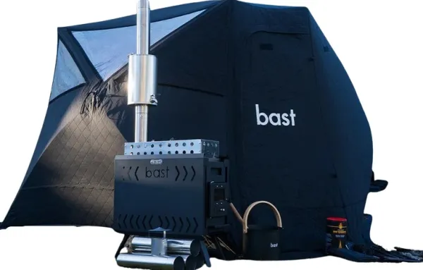 Bast Sauna Teltat/Telttatarvikkeet^Näver Premium Bastutält & Kamin 4-6 p