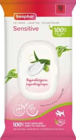 Beaphar BIO Pet Wipes Sensitive kosteat pyyhkeet, 30 kpl| Turkinhoito