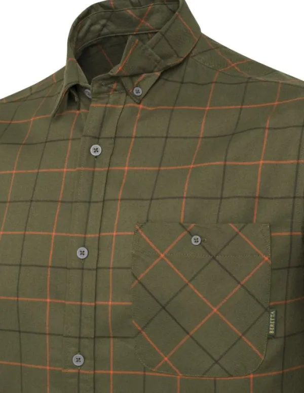 Beretta Jargo Stretch Shirt paita, Green Pumpkin Check| Metsästyspaidat