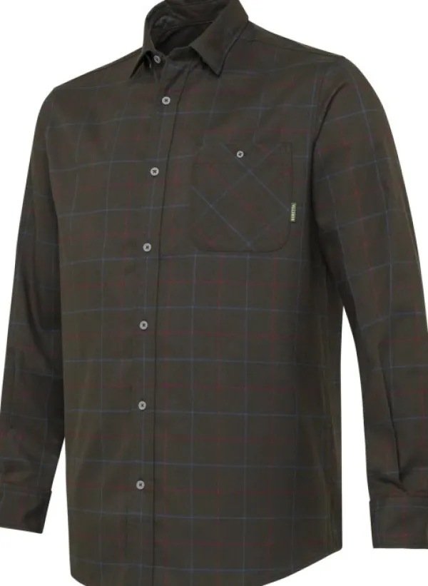 Beretta Jargo Stretch Shirt paita, Bark & Burgundy Check| Metsästyspaidat