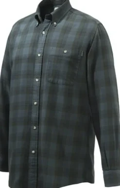 Beretta Wood Flannel Button Down Shirt kauluspaita, Beige & Green Overdyed Bark| Metsästyspaidat