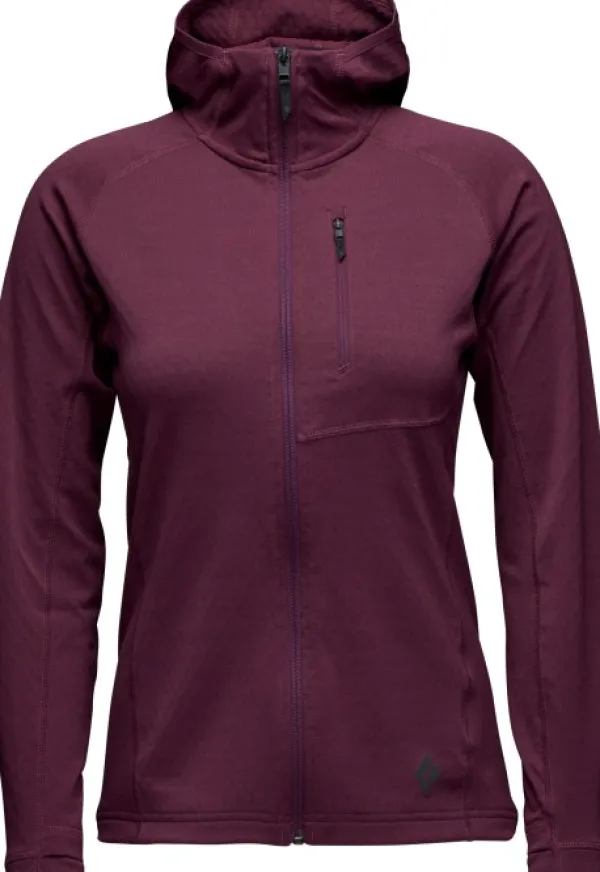 Black Diamond Coefficient Hoody naisten fleece, punavioletti| Hupparit, Fleecet Ja Välipaidat