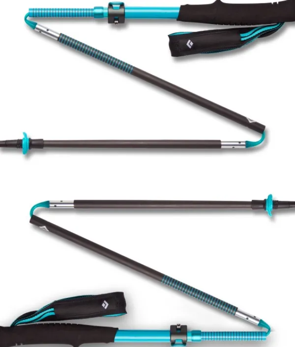 Black Diamond Hiihto- Ja Vaellussauvat^Distance Carbon FLZ Poles naisten vaellussauvat, turkoosi/musta