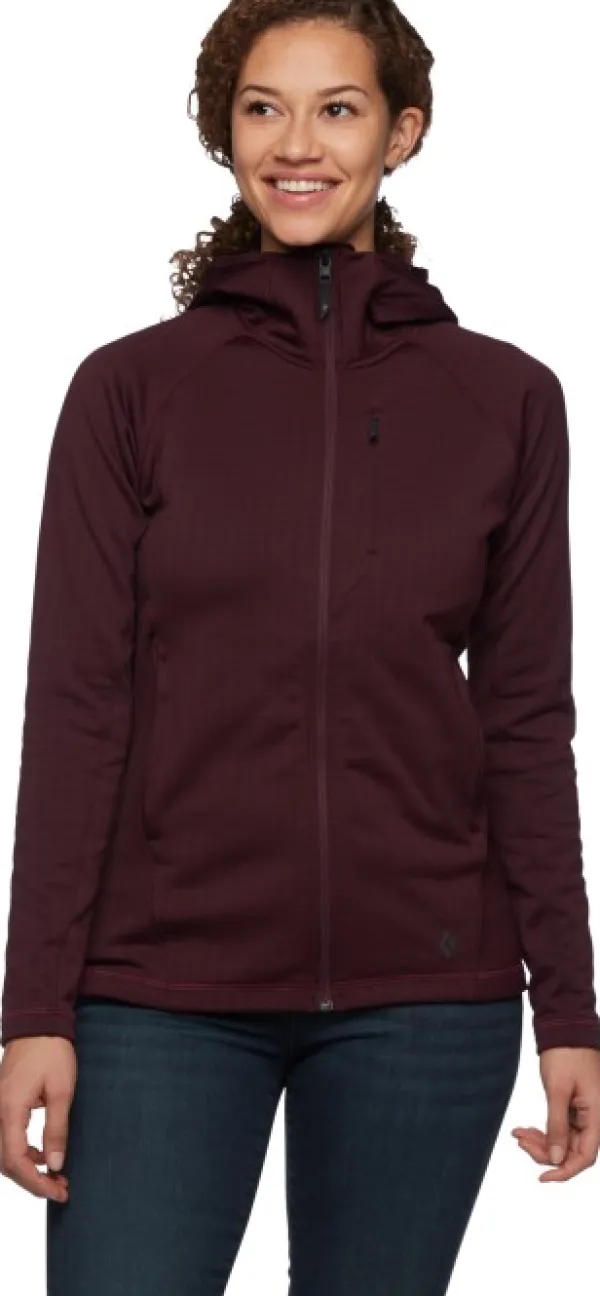 Black Diamond Hupparit, Fleecet Ja Välipaidat^Factor Hoody naisten fleecetakki, viininpunainen