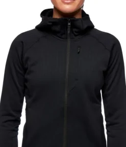 Black Diamond Hätälähettimet^Factor Hoody naisten fleecetakki, musta