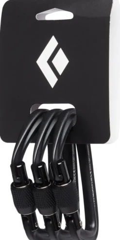 Black Diamond Hotforge Screwgate 3-pack Black -ruuvikarbiinit| Kiipeilyvarusteet