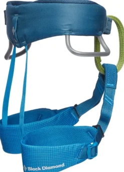 Black Diamond Kids Momentum Harness Kingfisher -lasten kiipeilyvaljaat| Kiipeilyvarusteet