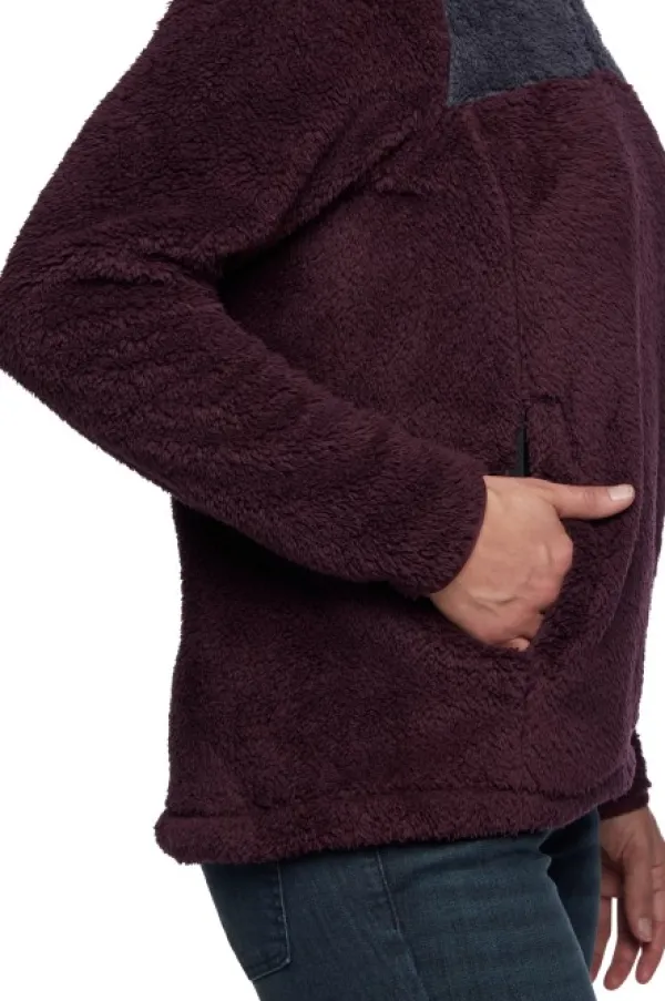 Black Diamond Roadie Qtr Zip Fleece naisten fleece, tumma viininpunainen/harmaa| Hupparit, Fleecet Ja Välipaidat