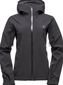 Black Diamond Stormline Stretch naisten kuoritakki, musta| Sadevaatteet